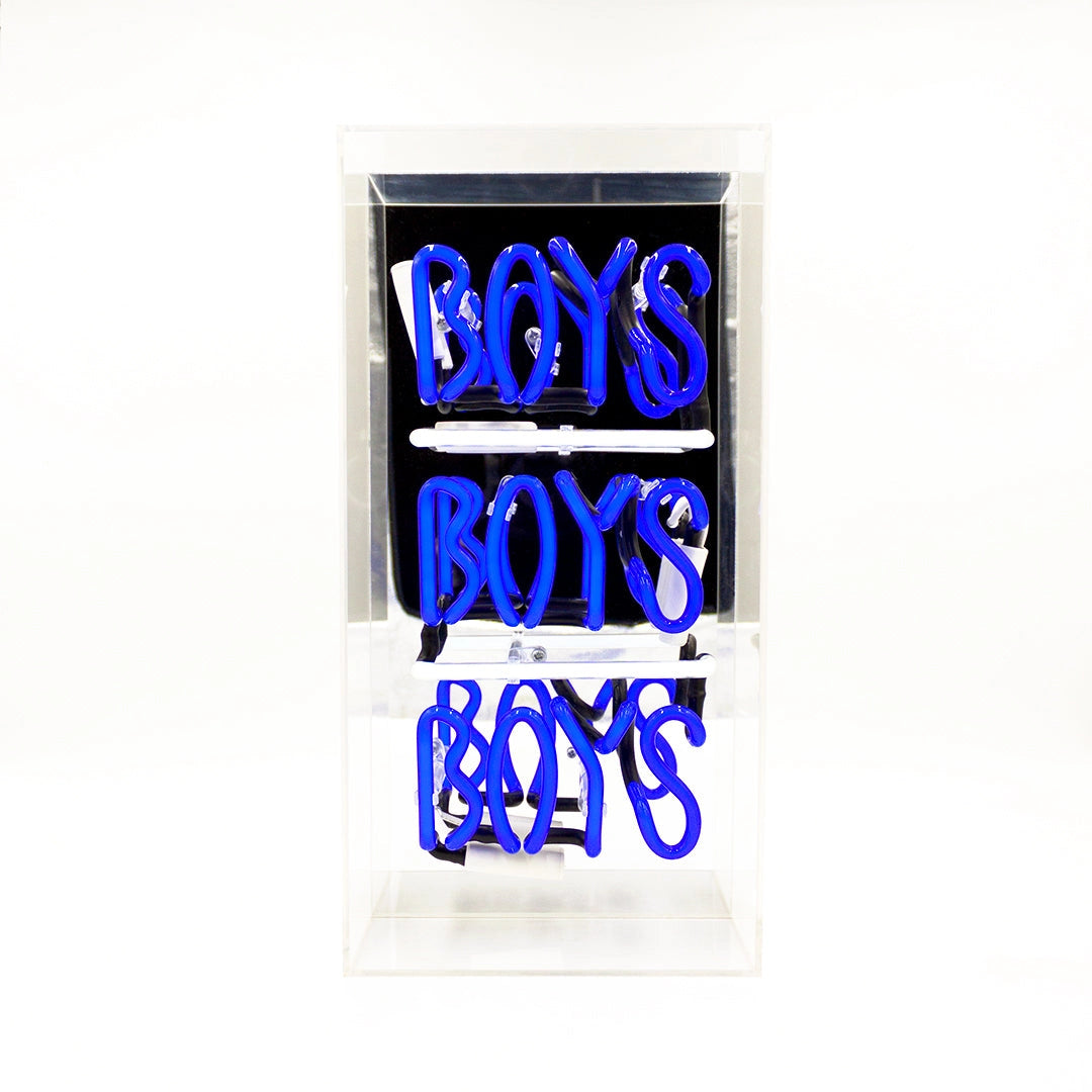 Locomocean - 'Boys, Boys, Boys' Acrylic Box Neon Light