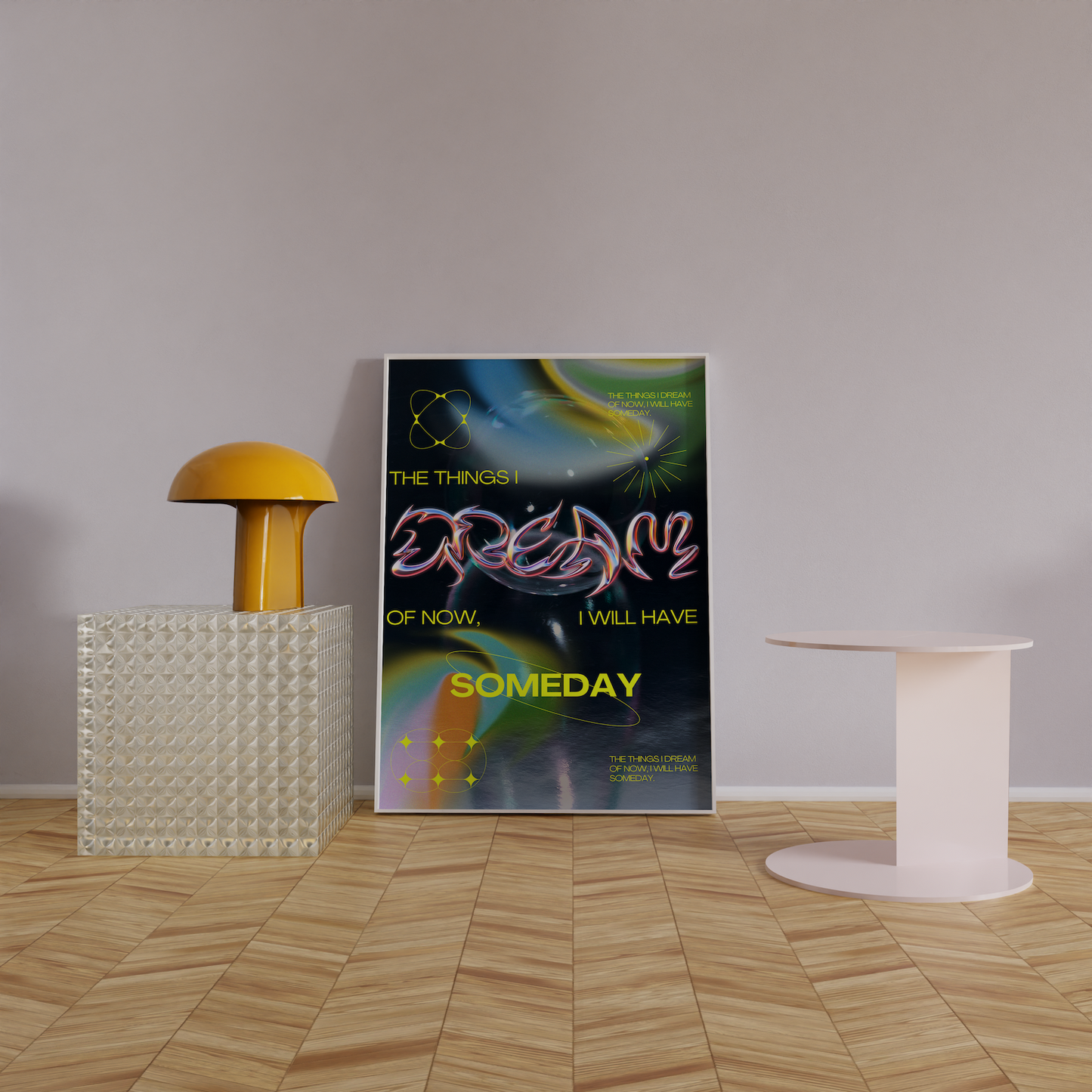 Chrome Style Graffiti - Motivational Art Posters (Set of 3)
