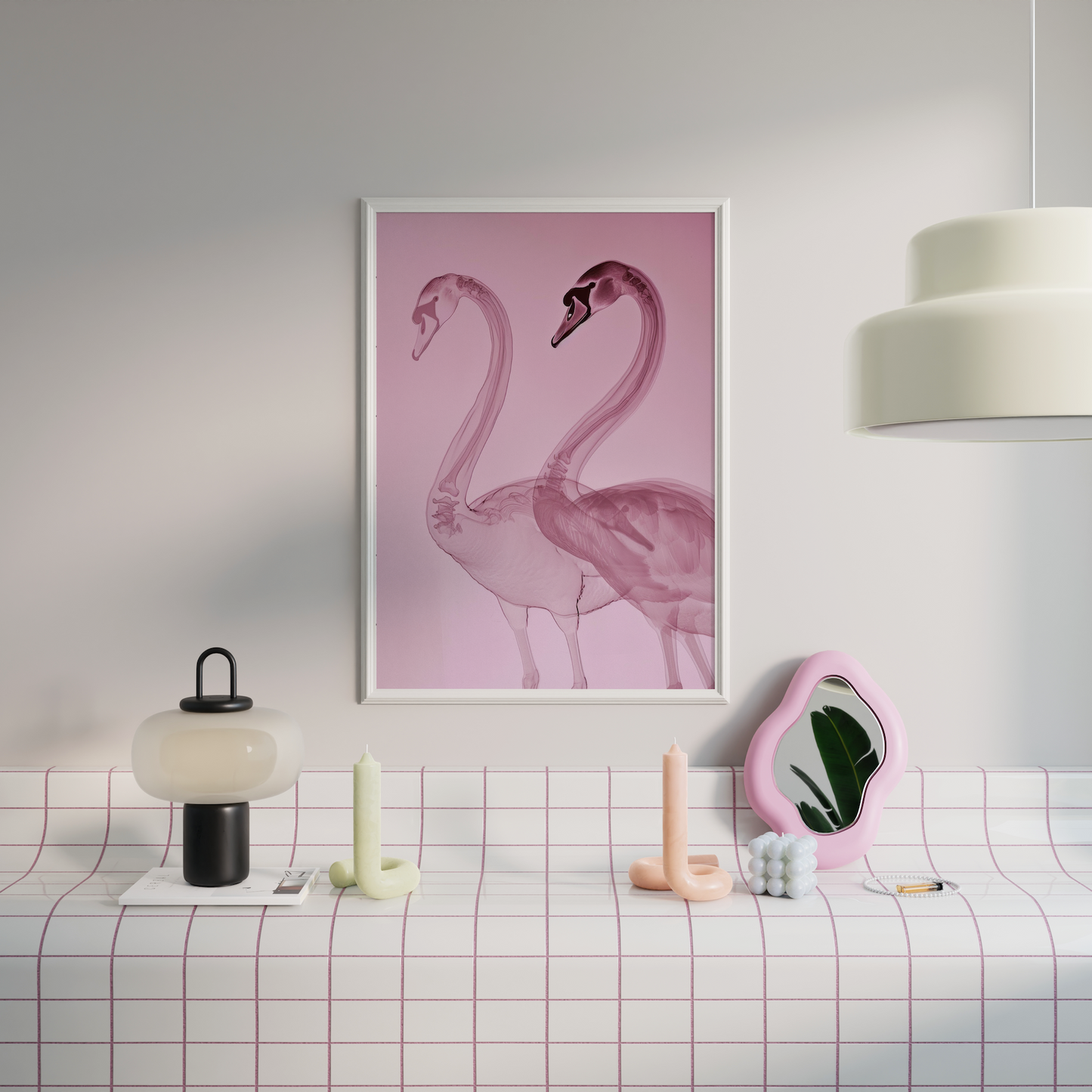 Flamingo Xo - Pink Aesthetic, Coquette, Dopamine Decor, Maximalism Art Print
