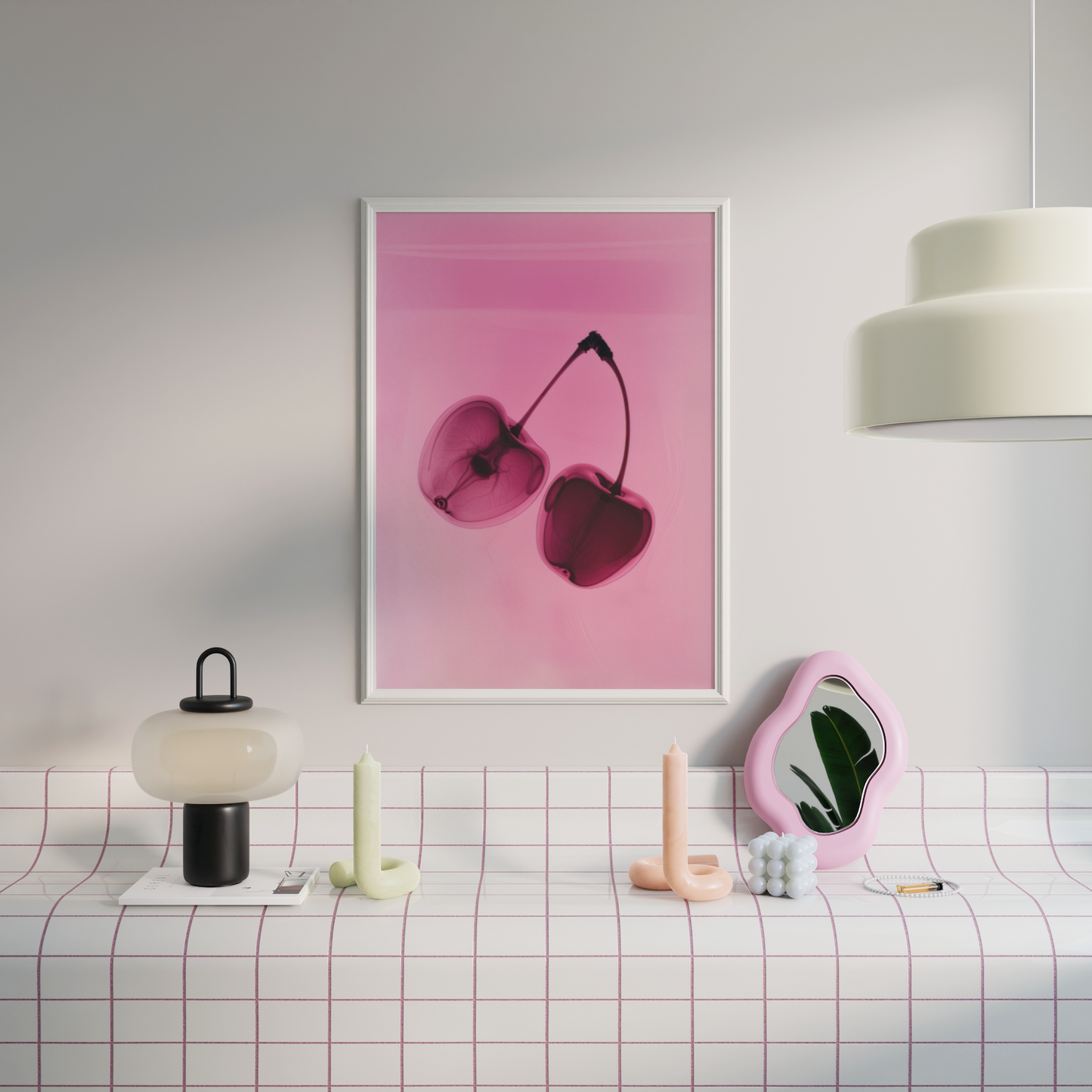 Cherry Xo - Pink Aesthetic, Coquette, Dopamine Decor, Maximalism Art Print