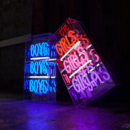 Locomocean - 'Boys, Boys, Boys' Acrylic Box Neon Light