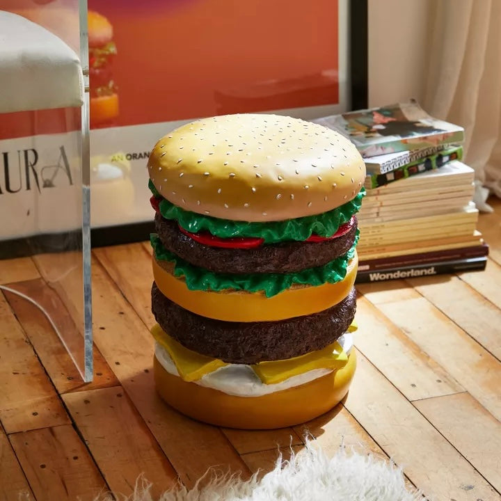 X Giant Hamburger Stool & Side Table