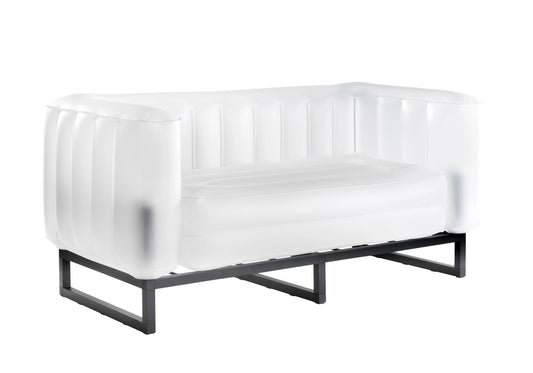 MOJOW - Luminous White Aluminum Sofa