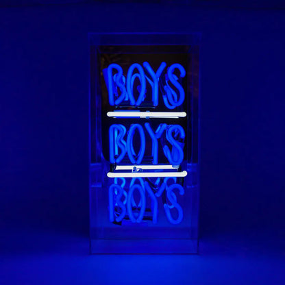 Locomocean - 'Boys, Boys, Boys' Acrylic Box Neon Light