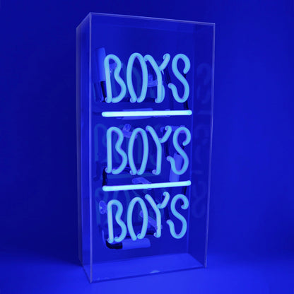 Locomocean - 'Boys, Boys, Boys' Acrylic Box Neon Light