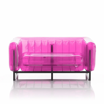 MOJOW - Crystal Pink Aluminum Sofa