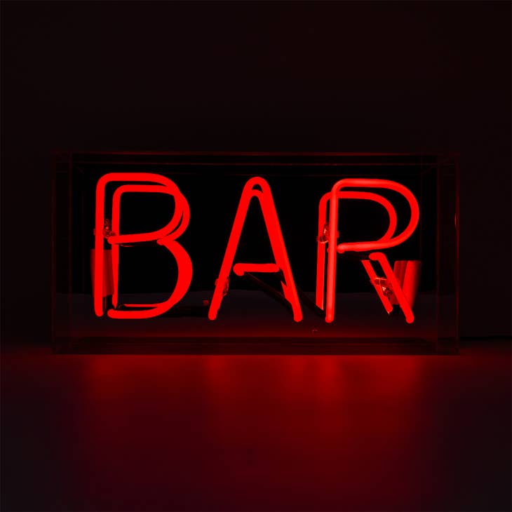 Locomocean - ‘BAR' Acrylic Box Neon Light