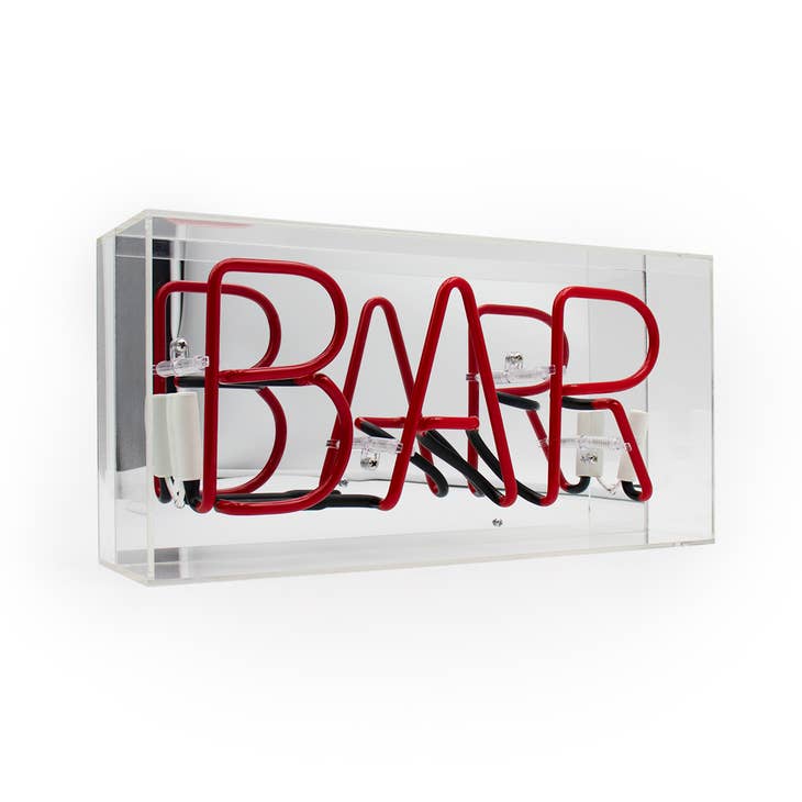 Locomocean - ‘BAR' Acrylic Box Neon Light