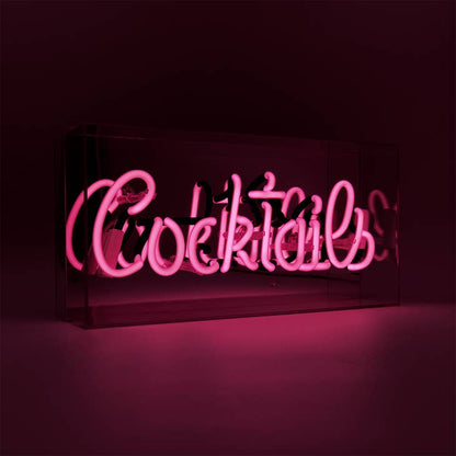 Locomocean - 'Cocktails' Acrylic Box Neon Light