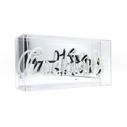 Locomocean - 'Cocktails' Acrylic Box Neon Light