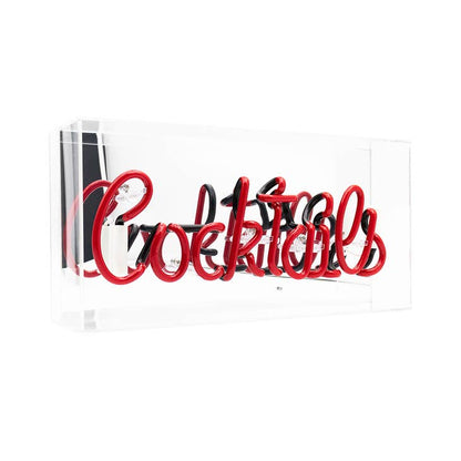 Locomocean - 'Cocktails' Acrylic Box Neon Light