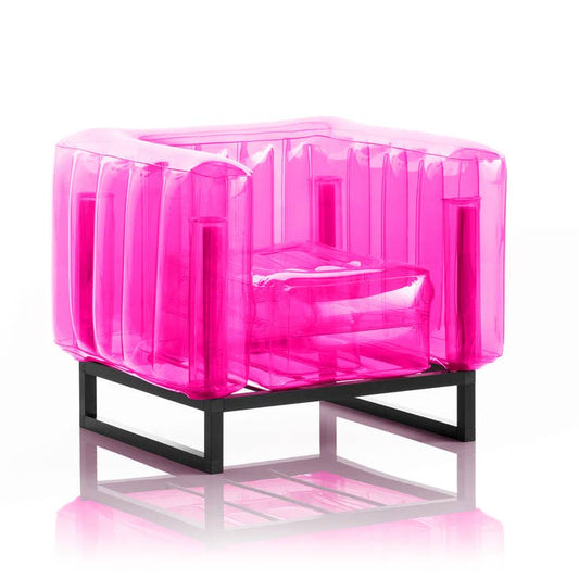 MOJOW - Crystal Pink Aluminum Armchair